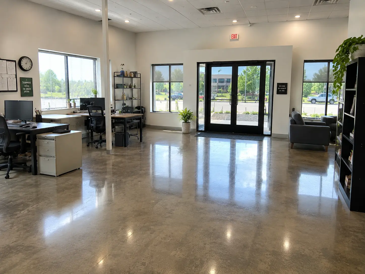 Commercial floors cleaned by Bonnie's Cleaning Services